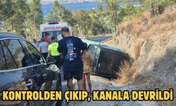 Kontrolden Çıkıp, Kanala Devrildi