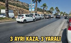 3 ayrı kaza, 3 Yaralı