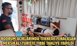 Bodrum açıklarında teknede fenalaşan Meksikalı turiste tıbbi tahliye yapıldı