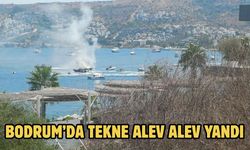 Bodrum’da Tekne Alev Alev Yandı