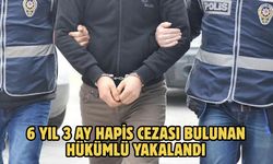 6 yıl 3 ay hapis cezası bulunan hükümlü yakalandı