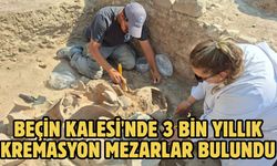 Beçin Kalesi'nde 3 bin yıllık kremasyon mezarlar bulundu