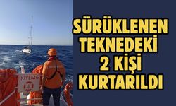 Sürüklenen teknedeki 2 kişi kurtarıldı