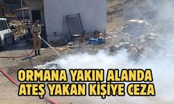 Ormana yakın alanda ateş yakan kişiye ceza