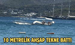 10 metrelik ahşap tekne battı