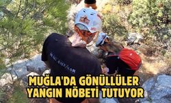 Muğla'da gönüllüler yangın nöbeti tutuyor