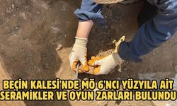 Beçin Kalesi'nde MÖ 6'ncı yüzyıla ait seramikler ve oyun zarları bulundu