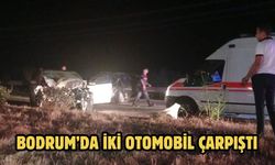 Bodrum’da İki Otomobil Çarpıştı
