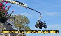 BODRUM’DA ATV, UÇURUMDAN AŞAĞI DÜŞTÜ