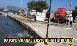 Datça’da kanalizasyon hattı tıkandı
