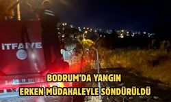Bodrum’da Yangın Erken Müdahaleyle Söndürüldü