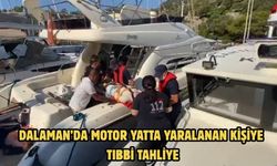 Dalaman’da motor yatta yaralanan kişiye tıbbi tahliye