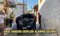 Araç yangını ekipleri alarma geçirdi