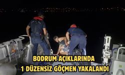Bodrum açıklarında 1 düzensiz göçmen yakalandı