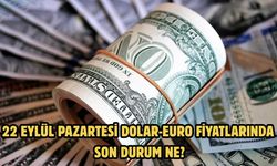 22 EYLÜL PAZARTESİ DOLAR-EURO FİYATLARINDA SON DURUM NE?