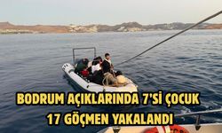 Bodrum Açıklarında 7’si Çocuk 17 Göçmen Yakalandı