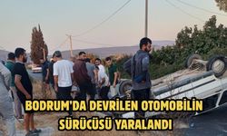 Bodrum’da Devrilen Otomobilin Sürücüsü Yaralandı