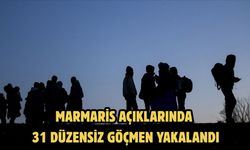 Marmaris açıklarında 31 düzensiz göçmen yakalandı