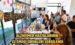 Alzheimer hastalarının el emeği ürünleri sergilendi