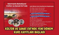KÜLTÜR VE SANAT EVİ’NDE YENİ DÖNEM KURS KAYITLARI BAŞLADI