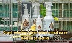 Onaylı veteriner hijyen ürünü animal spray Bodrum'da üretildi