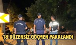 18 düzensiz göçmen yakalandı
