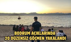Bodrum açıklarında 20 düzensiz göçmen yakalandı