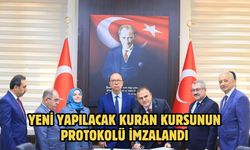 YENİ YAPILACAK KURAN KURSUNUN PROTOKOLÜ İMZALANDI