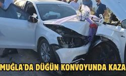 Muğla'da düğün konvoyunda kaza