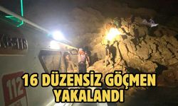16 düzensiz göçmen yakalandı