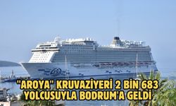 "Aroya" kruvaziyeri 2 bin 683 yolcusuyla Bodrum'a geldi