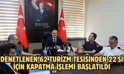 Denetlenen 62 turizm tesisinden 22'si için kapatma işlemi başlatıldı