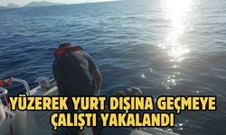 Yüzerek yurt dışına geçmeye çalıştı yakalandı