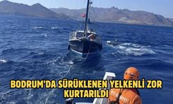 Bodrum’da Sürüklenen Yelkenli Zor Kurtarıldı
