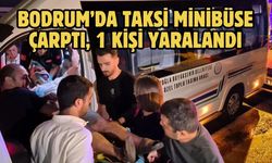 Bodrum’da Taksi Minibüse Çarptı, 1 Kişi Yaralandı