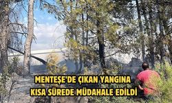 Menteşe’de çıkan yangına kısa sürede müdahale edildi