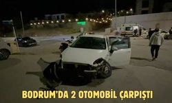 Bodrum’da 2 Otomobil Çarpıştı
