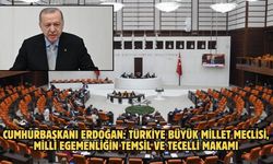 CUMHURBAŞKANI ERDOĞAN: TÜRKİYE BÜYÜK MİLLET MECLİSİ, MİLLİ EGEMENLİĞİN TEMSİL VE TECELLİ MAKAMI