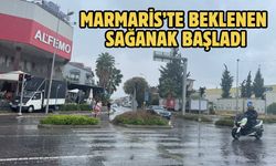 Marmaris’te beklenen sağanak başladı