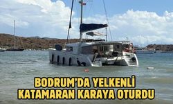 Bodrum’da Yelkenli Katamaran Karaya Oturdu