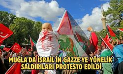 Muğla'da İsrail'in Gazze'ye yönelik saldırıları protesto edildi