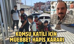 Komşu katili için müebbet hapis kararı