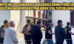 Nitelikli dolandırıcılık şebekelerine yönelik düzenlenen operasyonlarda 206 tutuklama