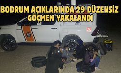 Bodrum açıklarında 29 düzensiz göçmen yakalandı