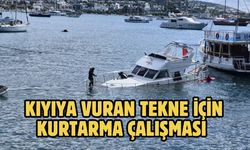 Kıyıya Vuran Tekne İçin Kurtarma Çalışması