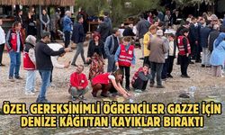 Özel gereksinimli öğrenciler Gazze için denize kâğıttan kayıklar bıraktı