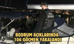 Bodrum açıklarında 106 göçmen yakalandı