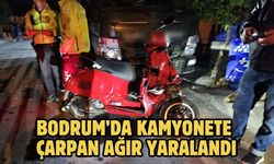 BODRUM’DA KAMYONETE ÇARPAN AĞIR YARALANDI