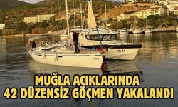 Muğla açıklarında 42 düzensiz göçmen yakalandı
