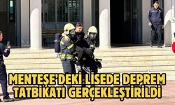 Menteşe’deki lisede deprem tatbikatı gerçekleştirildi
